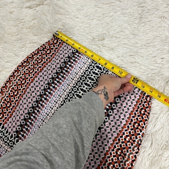 J CREW NET A PORTER DESIGNER GEOMETRIC PRINT MULTICOLOURED SKIRT Size 2 - Picture 7 of 13